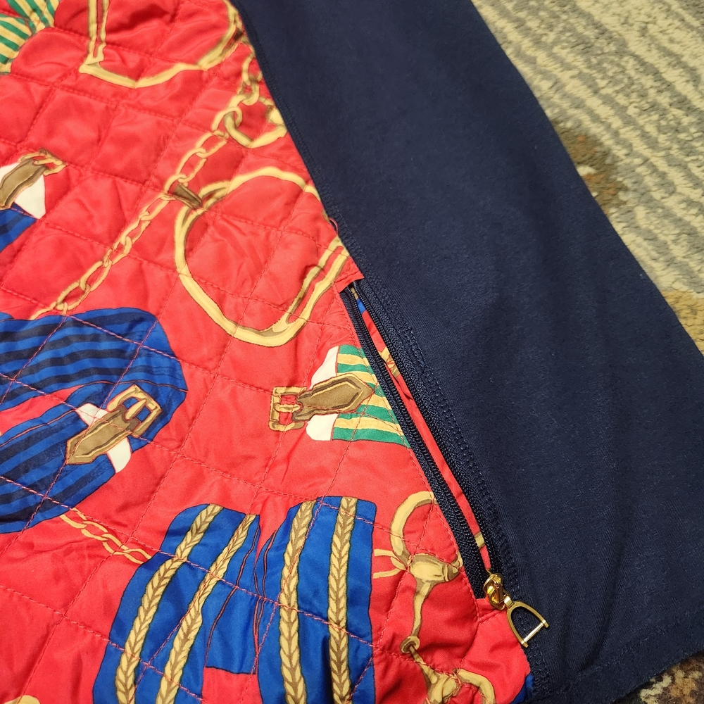 Lauren Ralph Lauren Red and Navy Sweatshirt with Green Accents - Picture 6 of 11